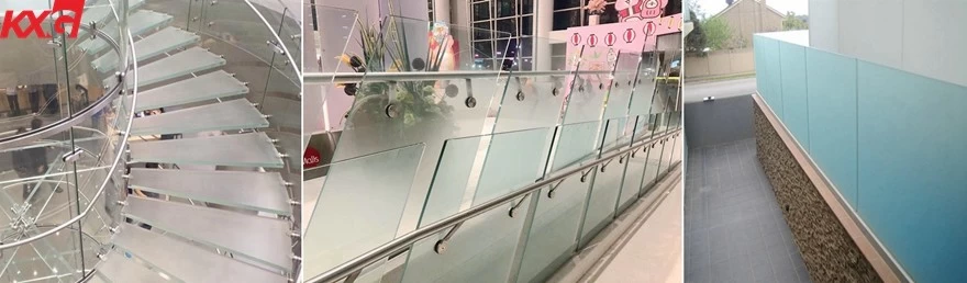 frosted translucent tempered laminated glass application