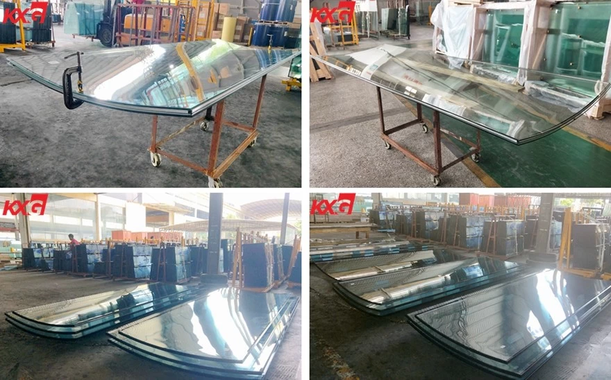curved double glazing glass