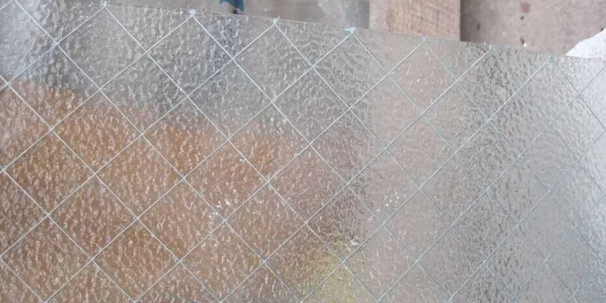 wire mesh pattern glass decorated glass wall