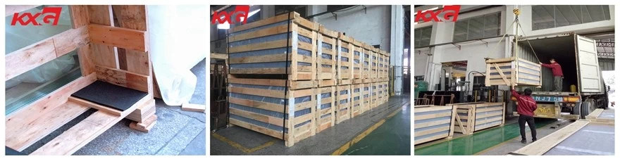 building tempered glass wooden package