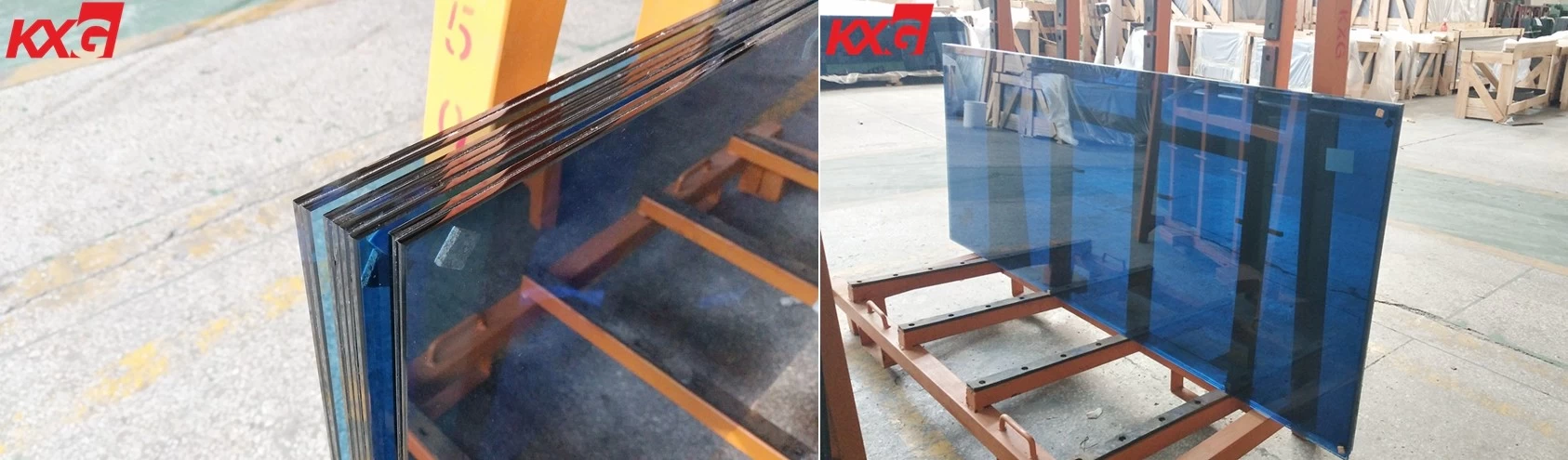 6.38mm color pvb film laminated glass