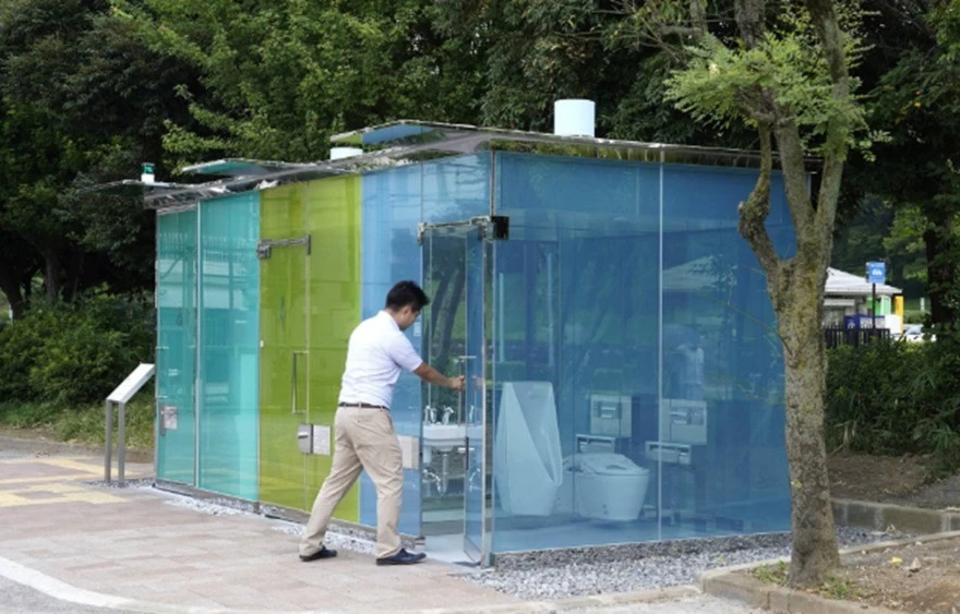 transparent toilet