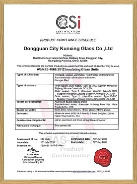 AS/NZS 4666:2012 Safety Insulating Glass Unit