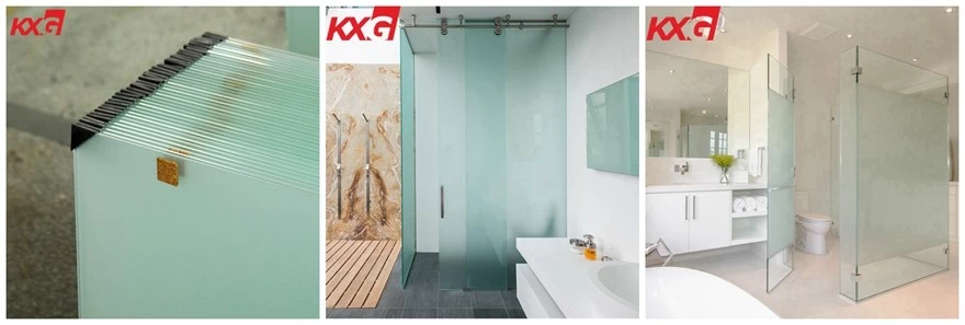 Privacy protection glass factory 10mm tempered frosted glass for bathroom 