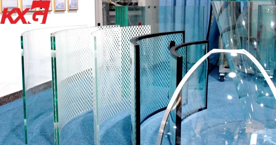 Spiral stair railing curved glass factory