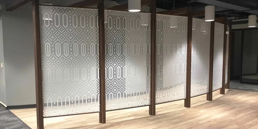 privacy printing glass office partition screen