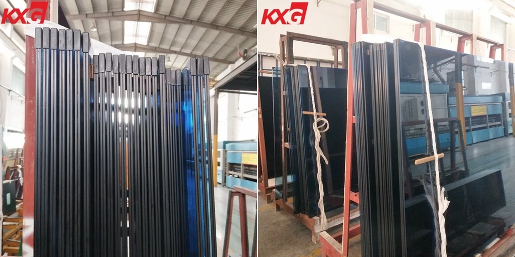 12.76mm blue tinted toughened laminated glass 