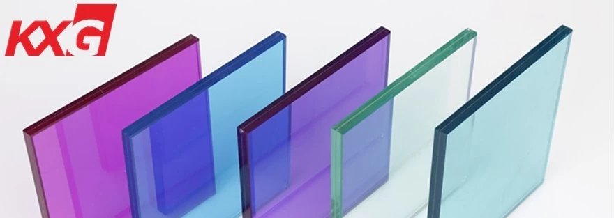10.76mm multi color PVB toughened laminated glass 
