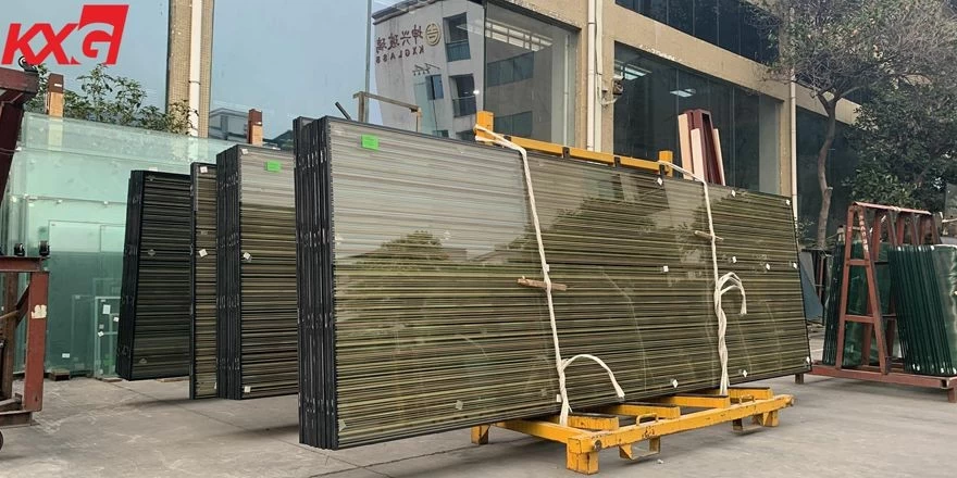 digital insulated printing glass decorated safety curtain wall