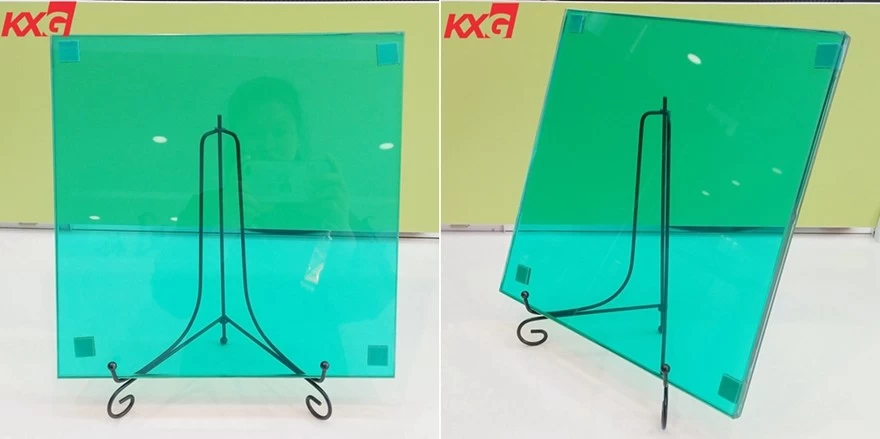 17.52 dark green PVB film tempered laminated glass