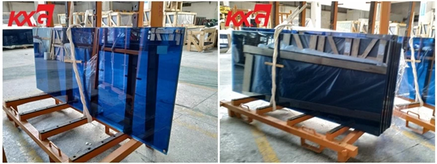 blue tempered glass