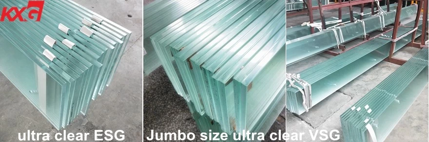 15+2.28SGP+15 extra clear tempered laminated glass