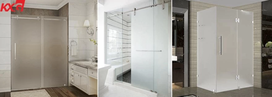 frosted translucent tempered laminated glass shower