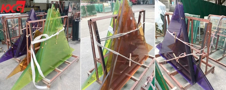 color PVB film toughened laminated glass