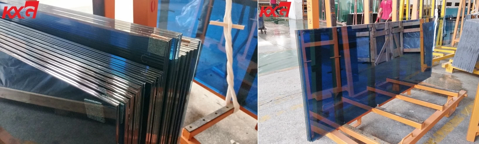 12.76mm blue tinted tempered laminated glass