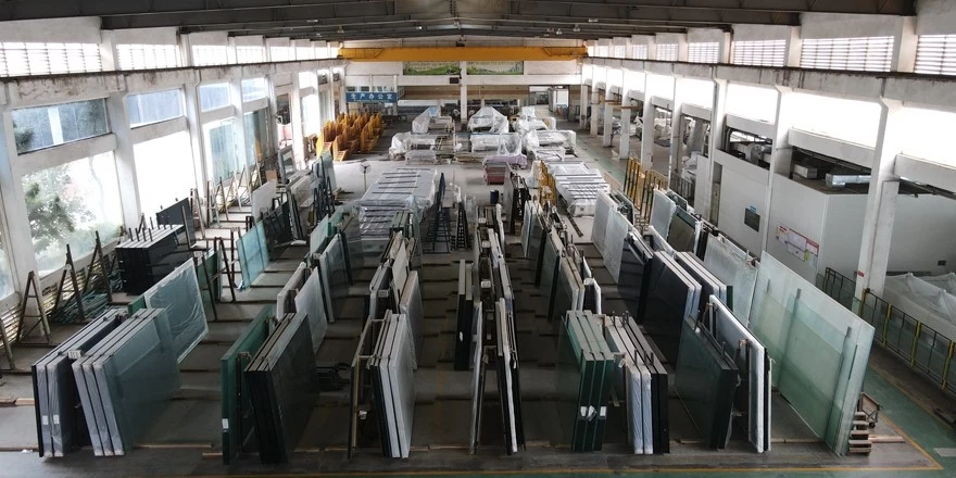 float glass warehouse building glass process factory