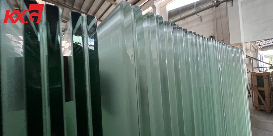 PVB film laminated safety glass two glass panels