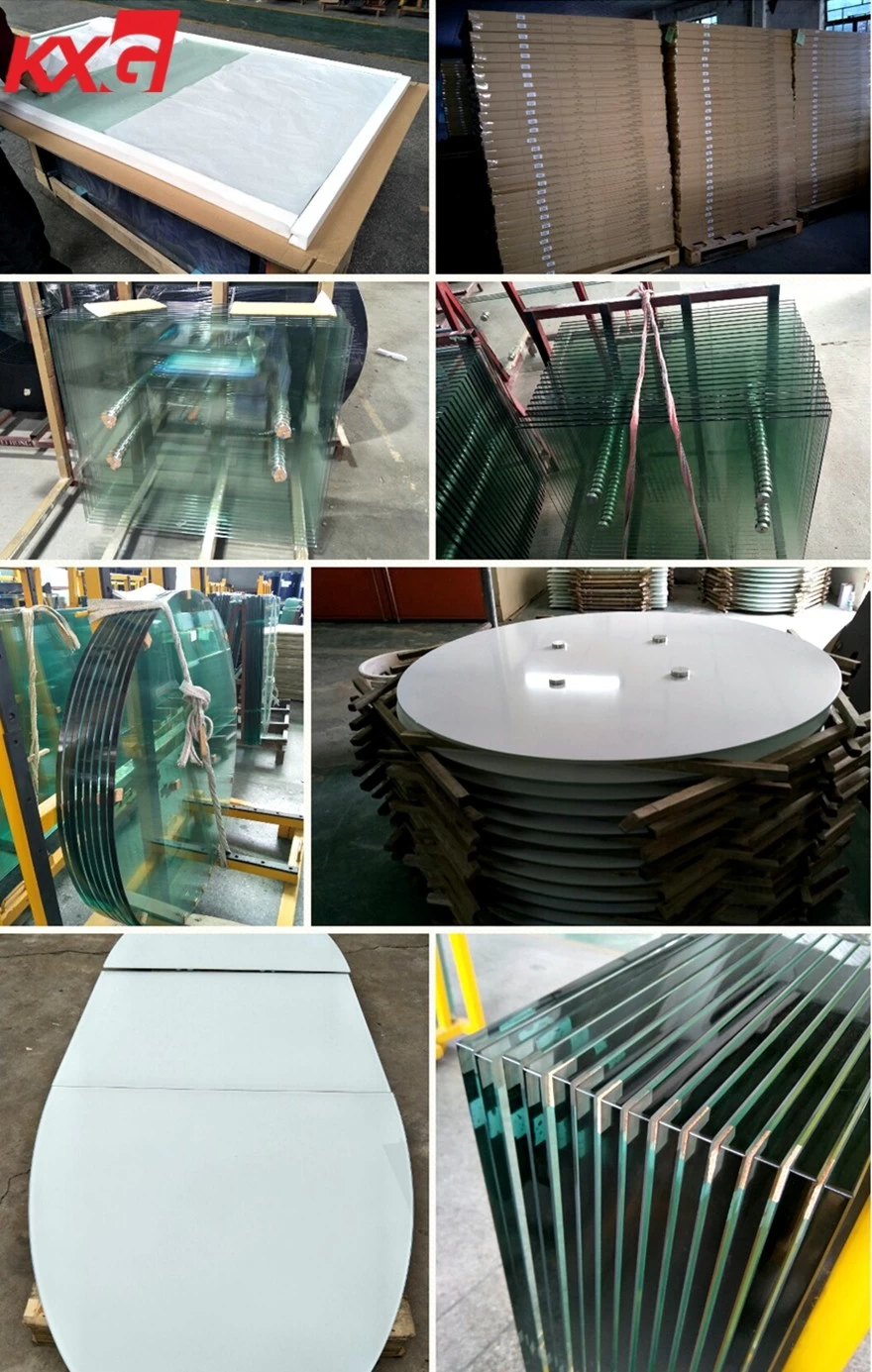 China good quality tempered table top glass factory package