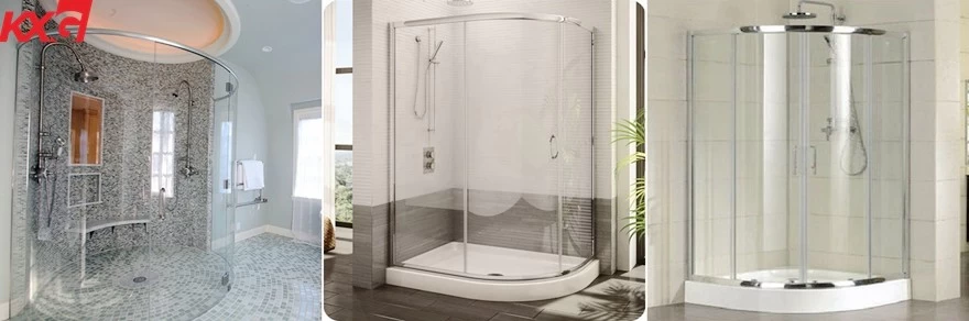 curved safety tempered shower glass