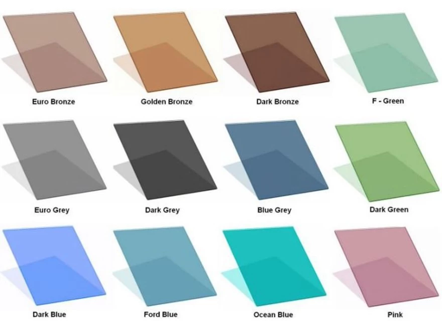 tinted glass color sheet