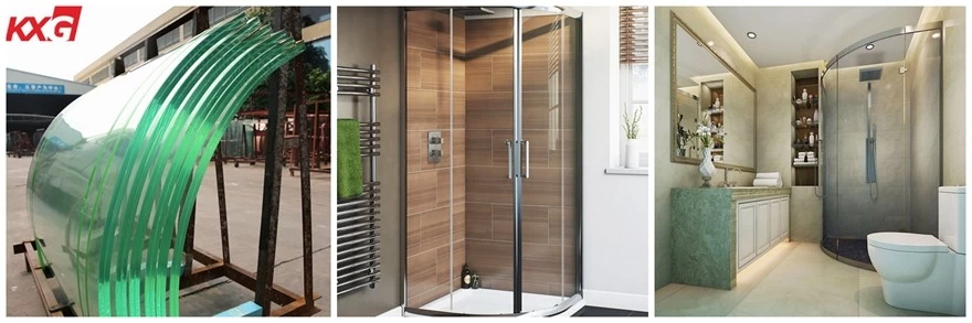 Factory price 12 mm flat and curved tempered glass for shower room door and bathroom with enclosure 01