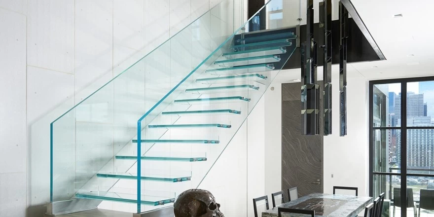 stair handrail safety railing glass balustrade