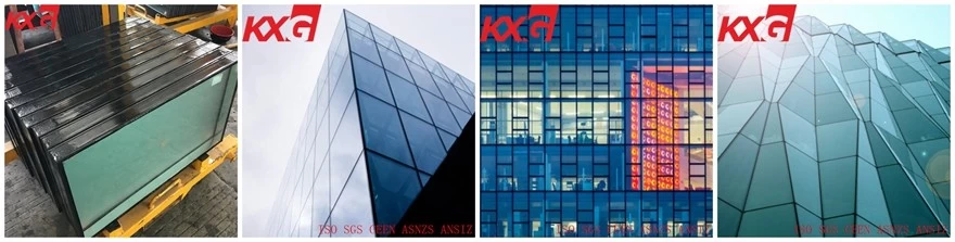 Low iron toughened laminated low e energy saving insulated glass facades