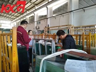 Quality inspection of 12mm tempered glass railing