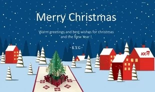 Tienes una tarjeta de felicitación navideña de Kunxing Glass para revisar