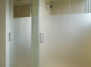 Frosted glass at gradient frosted glass application scortarios.