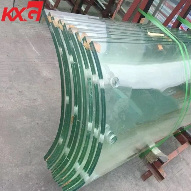 China 17.52 mm bent laminated tempered glass factory,8+8mm curved laminated safety glass price manufacturer