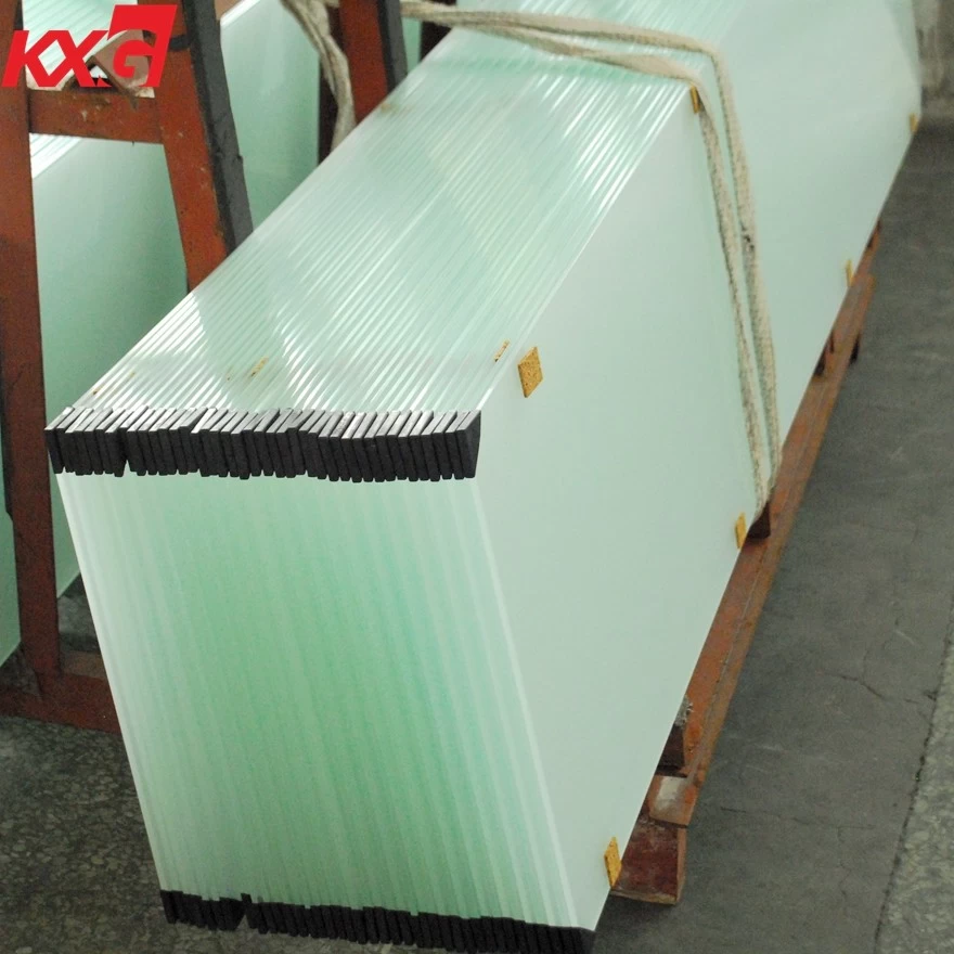 China CE certification 10mm Acid Etched tempered glass factory China manufacturer