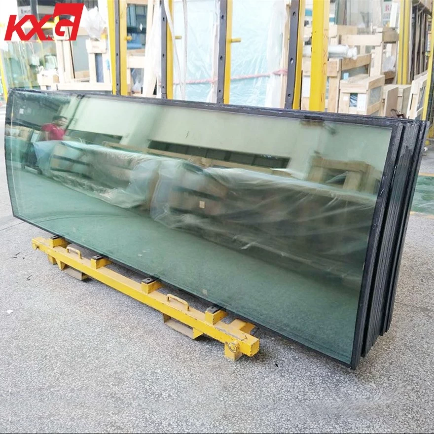 China Customized size 8mm-12A-8mm argon spacer tempered insulated curved glass, 8mm+12A+8mm toughened double glazing curved glass factory manufacturer