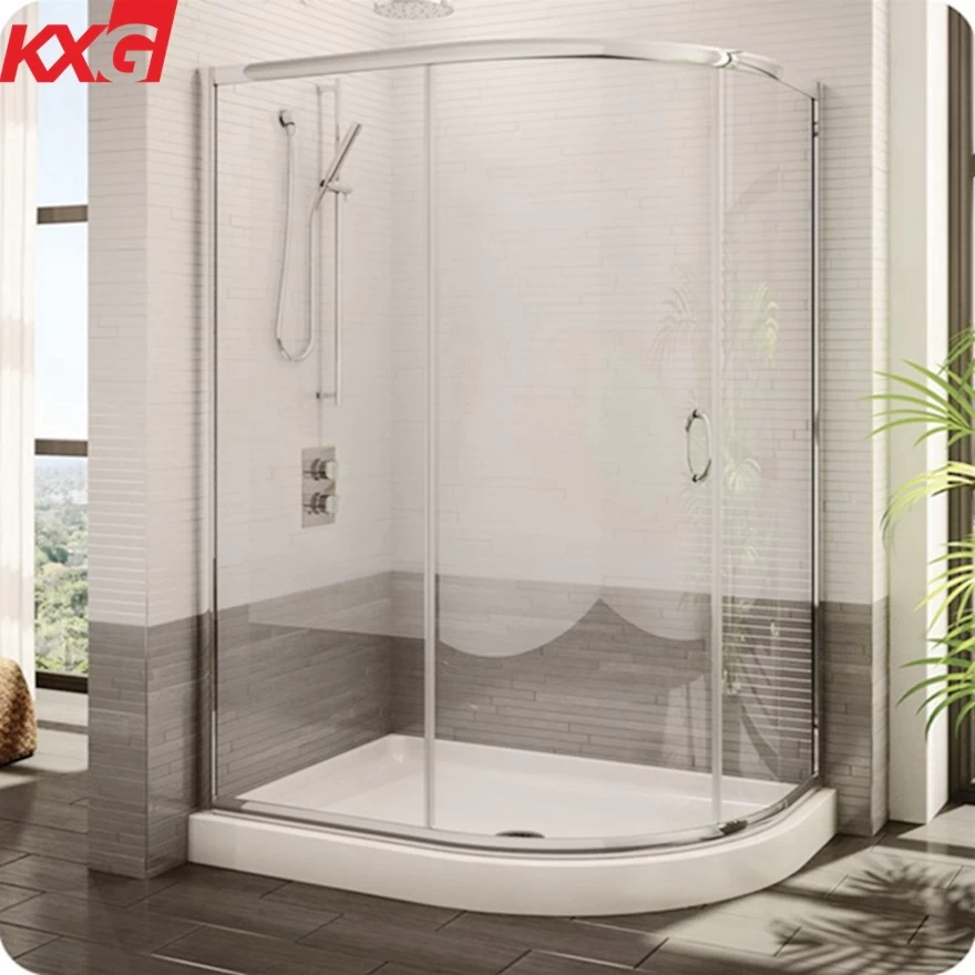 China Factory price decorative frameless curved tempered glass wall for shower,home bathroom glass wall panel manufacturer