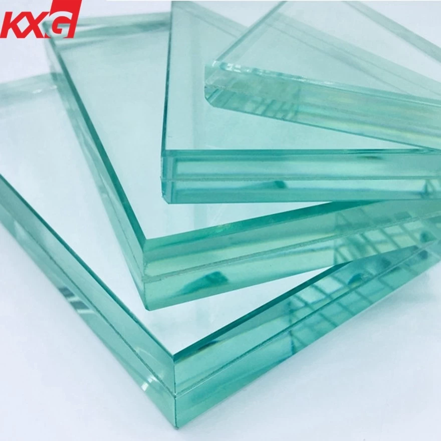 China KXG factory price VSG 10mm+1.52+10mm safety toughened laminated glass, 21.52mm clear tempered laminated glass manufacturer