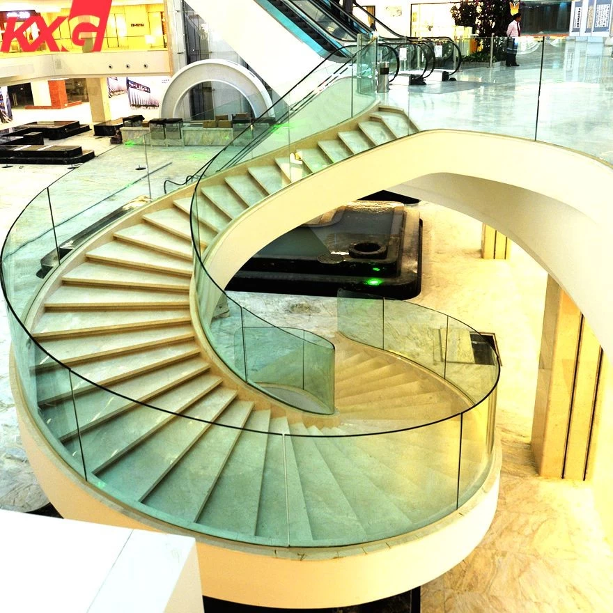 China Professional curved tempered glass railing manufacturer, curved laminated glass for balustrade manufacturer