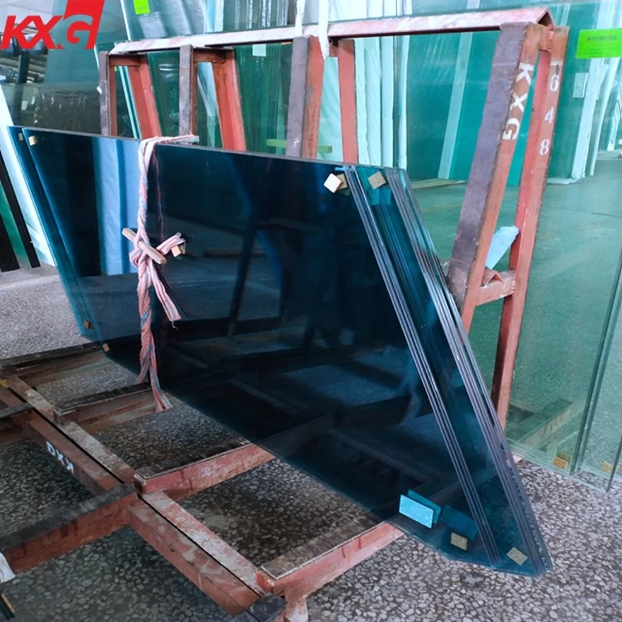 China Wholesale price energy saving 6mm dark blue heat reflective coated glass, China building glass factory manufacturer