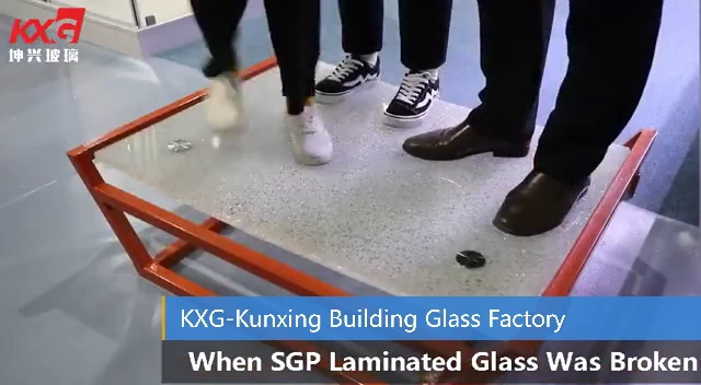 KXG 17.52mm SGP vidrio laminado templado de seguridad