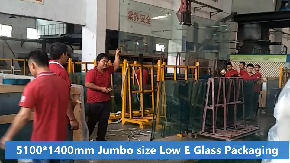 Fábrica de vidrio templado de vidrio de baja emisividad en línea de tamaño jumbo en China