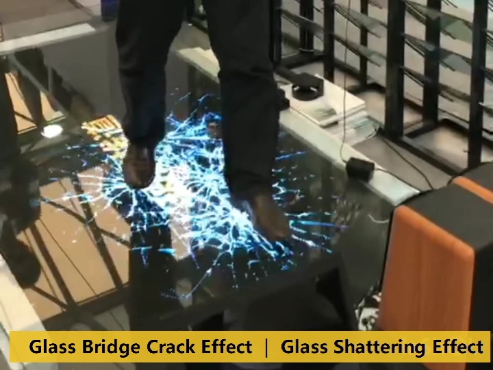 glass bridge crack effect glass factory China