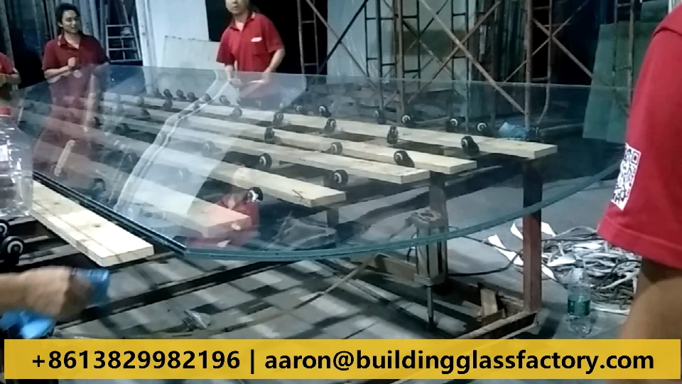 jumbo size sgp flat & curved tempered laminated glass