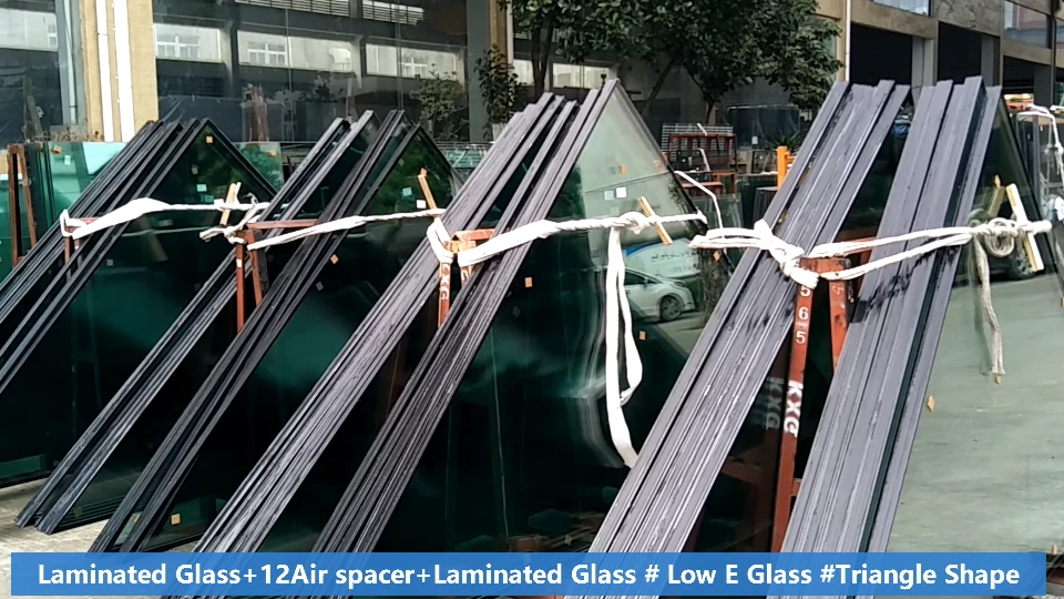 KXG Triangle hugis double laminated glass insulated glass para sa skylight