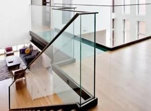 irregular shape laminated glass for railing