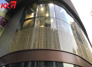 Curved insulated facade glass
