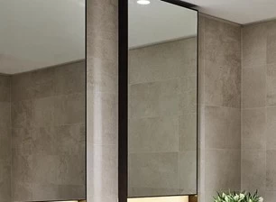 grey mirror glass for shower