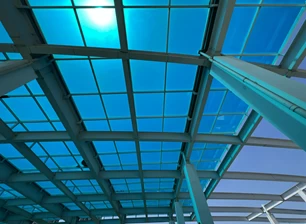 safety laminated glass canopy fence