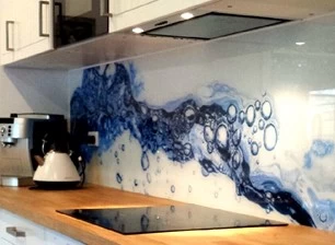 ห้องครัวพิมพ์ดิจิตอล Backsplash Glass