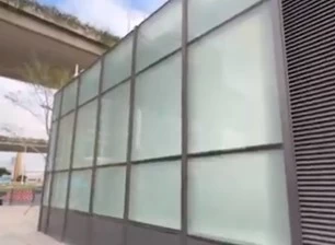Fachada de doble acristalamiento de vidrio esmerilado