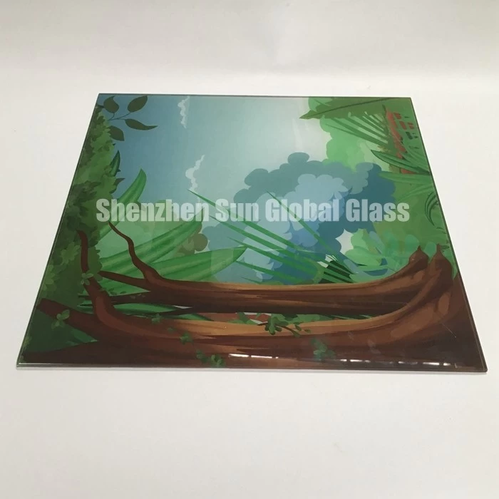 10mm digital printed glass