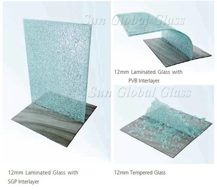 21.52mm SGP laminated safety glass, hurricane resist glass, 10mm low iron tempered+1.52mm sentry laminated+10mm low iron tempered, sentry laminated glass, 10mm+10mm SGP interlayer laminated glass, SGP sandwich glass, laminated glass, 10mm+10mm SGP hurricane proof laminated glass